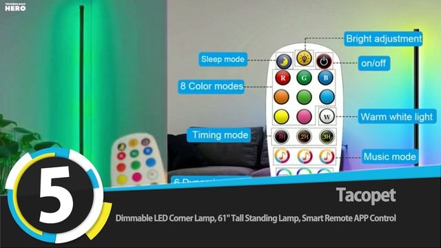 Top 10: Best RGB LED Corner Floor Lamps of 2022 / Modern Color Changing Light, Dimmable Floor Lamp смотреть онлайн