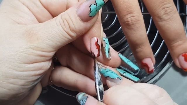 Дизайн ногтей. Скоростной дизайн-яркая абстракция. смотреть онлайн