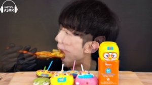 ASMR PORORO FOOD TTEOKBOKKI DESSERTS PARTY 다양한 뽀로로 음식 먹방 JELLY CANDY MUKBANG EATING SOUNDS 咀嚼音 モッパン