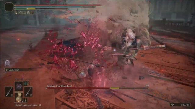 Elden Ring - Godfrey, First Elden Lord / Hoarah Loux, Warrior (NG+7 - No Hit - 2nd Phase 1-Cycle) смотреть онлайн