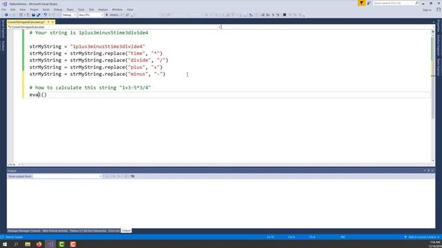 How to convert string to operators and calculate in Python смотреть онлайн