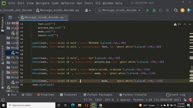 Message Encode Decode in Python with Tkinter GUI смотреть онлайн