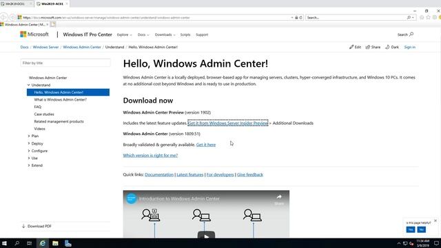 Installation of Windows Admin Center Step by Step смотреть онлайн