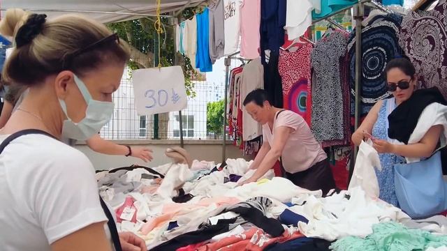 ANTALYA LARA BIGGEST STREET BAZAAR Saturday . Walking From Laura #turkey #antalya #bazaar #Lara