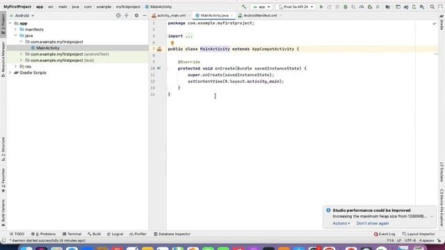 Create a New project in Android Studio - Android app development смотреть онлайн