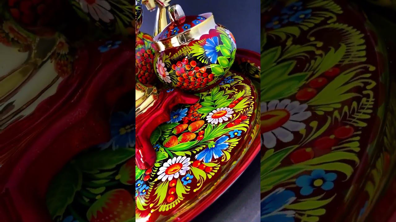 Самовар Краски лета на 3 литра в наборе, форма жёлудь, ТСК ТУЛАВАР смотреть онлайн