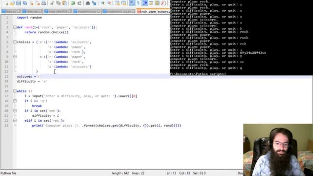 Let's Code Python: Rock Paper Scissors смотреть онлайн