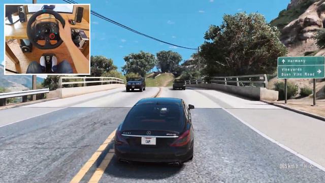 GTA V - 2012 Mercedes-Benz CLS63 AMG| Logitech G29 | 4K / 60FPS Drive Test смотреть онлайн