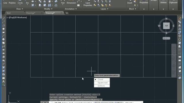 15 (DRAW TOOL) (SPL) SPLINE COMMAND AUTOCAD, KNOTS OPTION IN SPLINE, DEGREE OPTION IN SPLINE, смотреть онлайн
