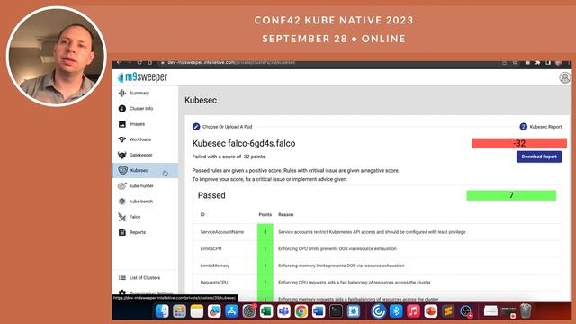 M9sweeper, the Open Source Kubernetes Security Platform | Jacob Beasley | Conf42 Kube Native 2023 смотреть онлайн