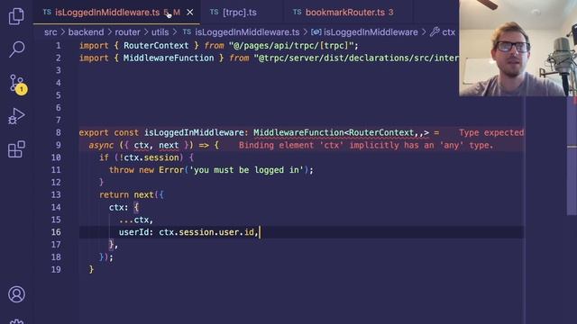 Extending tRPC context interface using typescript extends смотреть онлайн