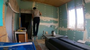 Делаем ремонт в каркасном доме Шпаклевка стен из гипсокартона