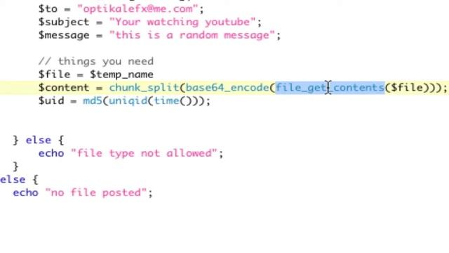 PHP mail attachment sending an attachment with PHP смотреть онлайн