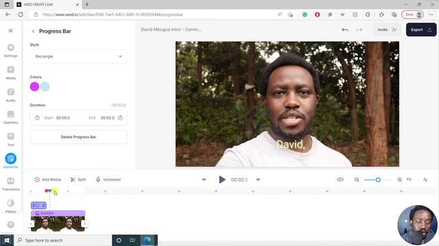 How to Add a Progress Bar to your Videos Using Veed | Veed Tutorial смотреть онлайн