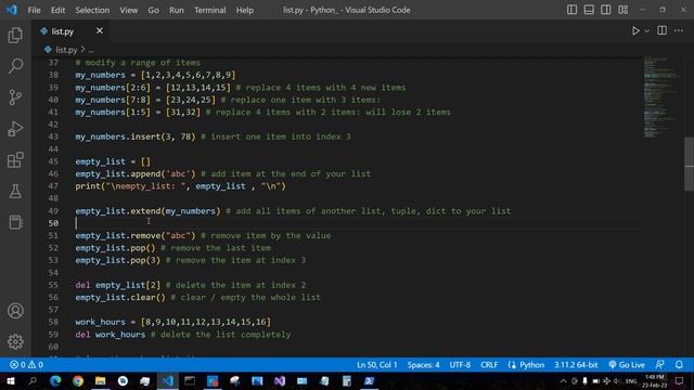 List Methods in #Python with Examples | Python Tutorial for Beginners смотреть онлайн