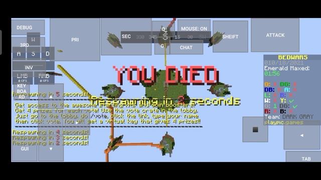 Minecraft bedwars I never die glitch Pojav launcher mobile java edition смотреть онлайн