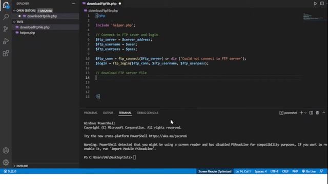 PHP - Download FTP File смотреть онлайн