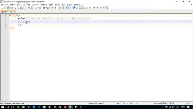 PHP tutorial in Hindi part - 5 - Echo & Print Statements | PHP Tutorial for beginners смотреть онлайн