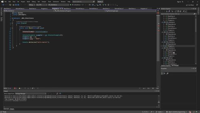 C# Урок 2 - начало (Inheritance, internal, sealed, virtual, UpCast, DownCast, is, as, NUnit) смотреть онлайн