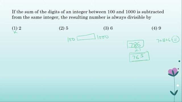 If the sum of the digits of an integer between 100 and 1000 is subtracted from the same integer, th смотреть онлайн
