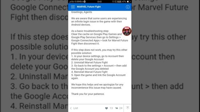 How to fix login issue in marvel future fight game смотреть онлайн