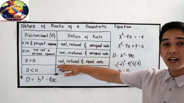 Nature of Roots of Quadratic Equation I Señor Pablo TV смотреть онлайн