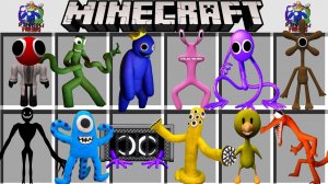 Мод на всех РАДУЖНЫХ ДРУЗЕЙ РОБЛОКС в МАЙНКРАФТ ! ROBLOX RAINBOW FRIENDS ADDON MOD in Minecraft PE