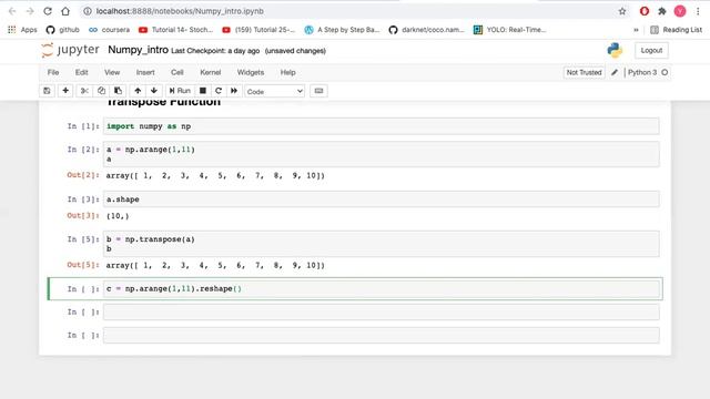 Transpose Function NumPy Python смотреть онлайн