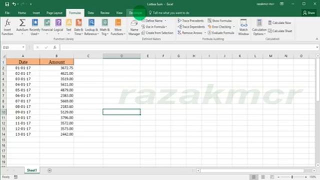 Listbox Sum Total Userform Excel VBA смотреть онлайн