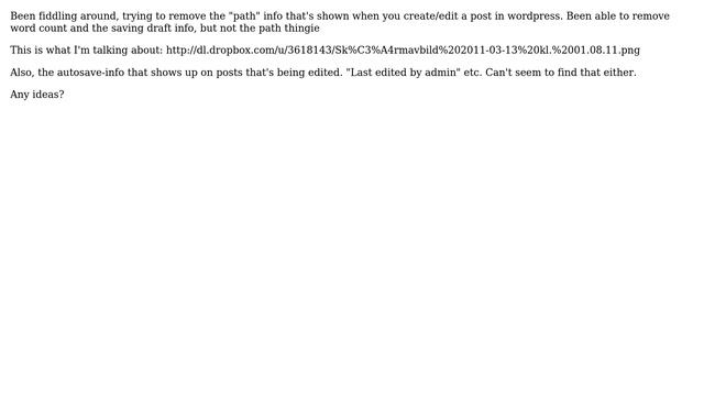 Wordpress: Remove path from the create/edit a post view смотреть онлайн