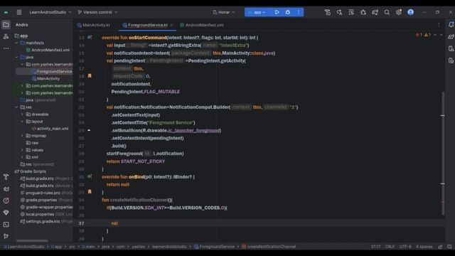 Foreground Service в Android Studio/Kotlin смотреть онлайн