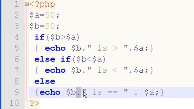 PHP if, else if, else 06c смотреть онлайн