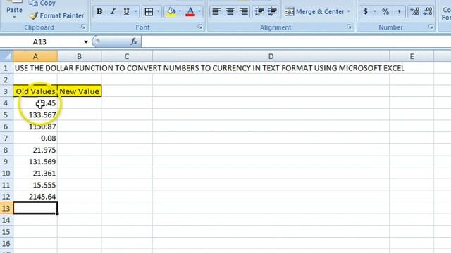 00079 - How To Use The DOLLAR Function To Convert Numbers To Currency In Text Format Using Microsof смотреть онлайн