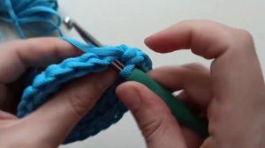 Сервировочная салфетка крючком. Вязание из полиэфирного шнура.