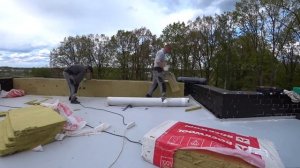 Устройство кровельного пирога с ПВХ мембраны Балластная кровля из ПВХ мембраны,гидроизоляция