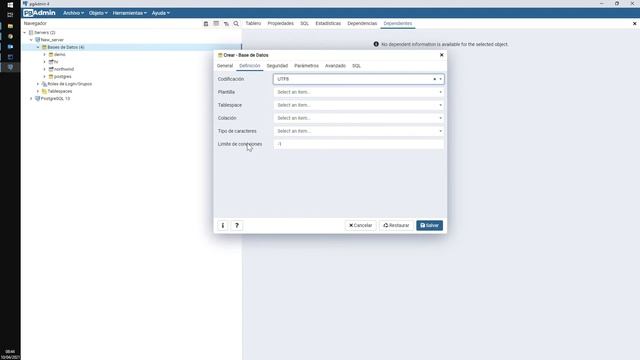 Creación de base de datos en PostgreSQL (pgAdmin 4) смотреть онлайн