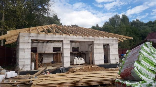 Гараж 8х12 м из газоблока