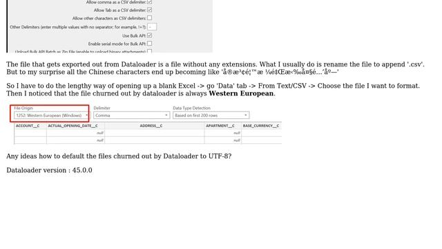Salesforce: Is there a way to default the Export CSV file origin of dataloader to UTF-8? смотреть онлайн