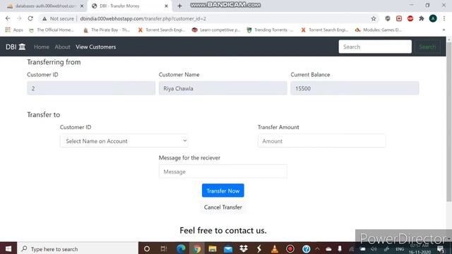 Basic Banking System - Using PHP | Intership Project - The Sparks Foundation. смотреть онлайн