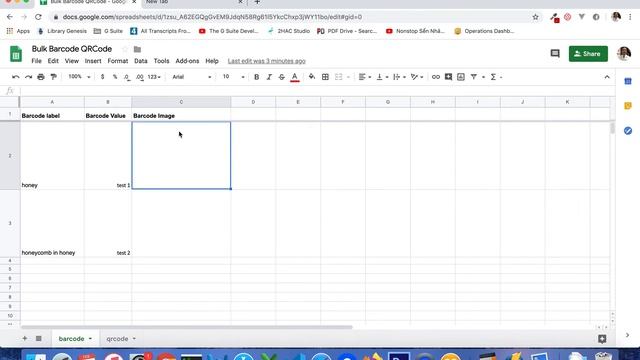 How to create bulk barcodes with label using Bulk Barcode QRCode Generator for Sheet add on смотреть онлайн