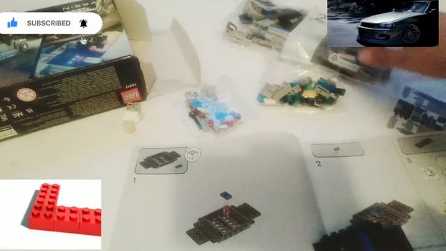 fast and furious Nissan Gtr r34 skyline lego full unboxing and assembling part 1 смотреть онлайн