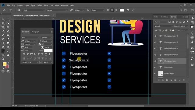 graphic design service banner | adobe photoshop смотреть онлайн