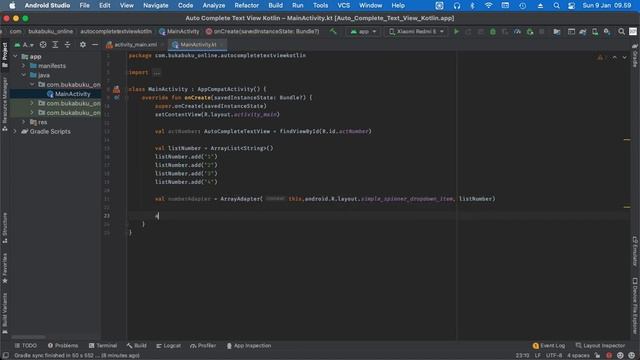 Material Design: Auto Complete Text View Replaces Spinner (Kotlin) смотреть онлайн