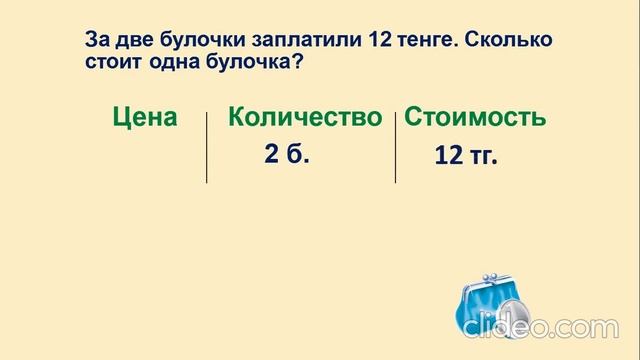 Математика. 2 класс. Цена, количество, стоимость.