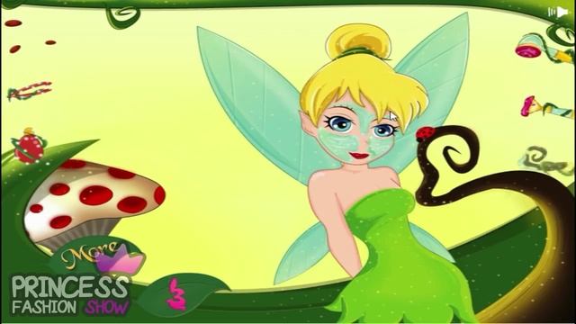 Disney Fairy Tinker Bell - Tinker Bell's First Makeover (NEW Fairy Game for Girls) смотреть онлайн