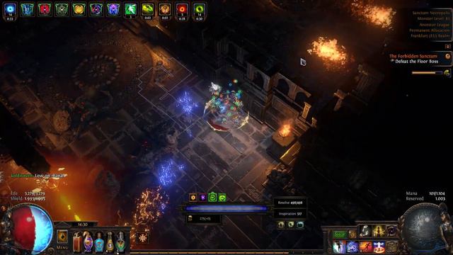 Path of Exile 2023 3.22 Discharge vs sanctum boss смотреть онлайн