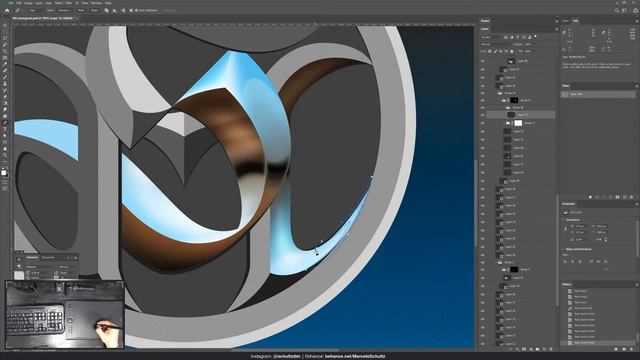 MS Monogram - Part 2 step-by-step Illustrator and Photoshop work. смотреть онлайн