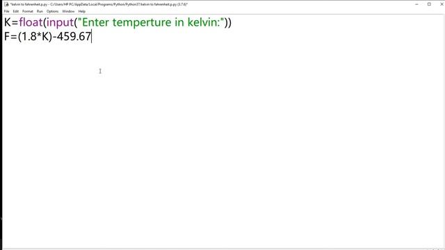 Temperature Converter Kelvin To Fahrenheit by Python смотреть онлайн