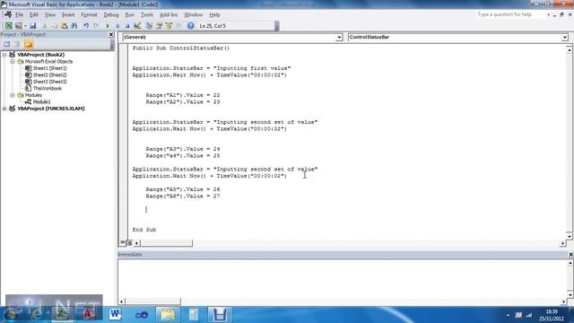VBA Excel 003 - Control Excel's Status Bar смотреть онлайн