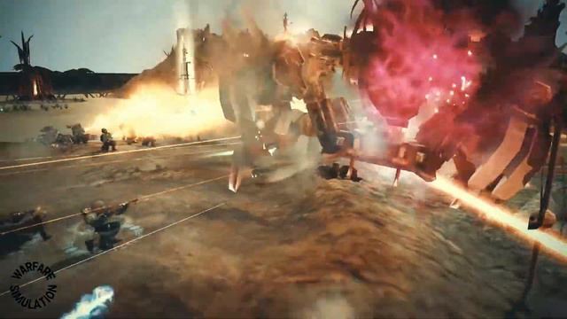 Imperial Guard vs World Eaters Warhammer 40K DoW: Soulstorm Unification Mod, cinematic смотреть онлайн